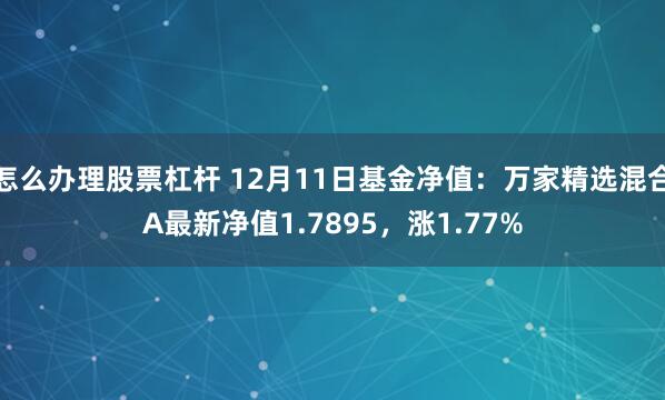 怎么办理股票杠杆 12月11日基金净值：万家精选混合A最新净值1.7895，涨1.77%