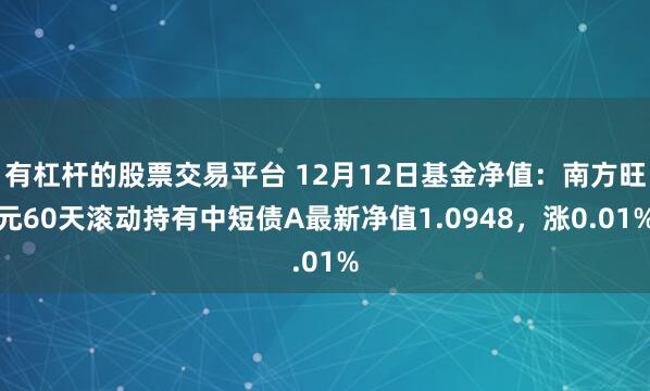 有杠杆的股票交易平台 12月12日基金净值：南方旺元60天滚动持有中短债A最新净值1.0948，涨0.01%