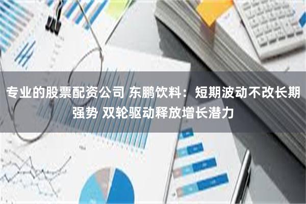 专业的股票配资公司 东鹏饮料：短期波动不改长期强势 双轮驱动释放增长潜力