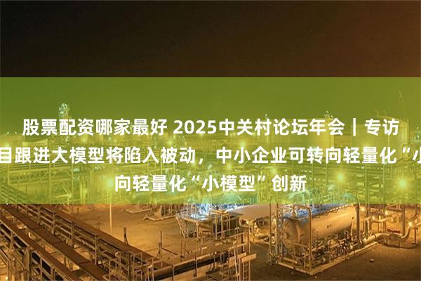股票配资哪家最好 2025中关村论坛年会｜专访张晓燕：盲目跟进大模型将陷入被动，中小企业可转向轻量化“小模型”创新